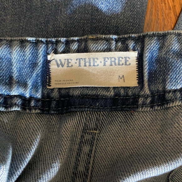 Free People We The Free Pull On Wide Leg Denim Pants Size M - Picture 5 of 6